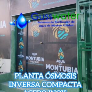 PLANTA ÓSMOSIS INVERSA COMPACTA ACERO INOXIDABLE INDUSTRIAL CAPACIDAD 1.800 BOTELLÓNES DÍA.