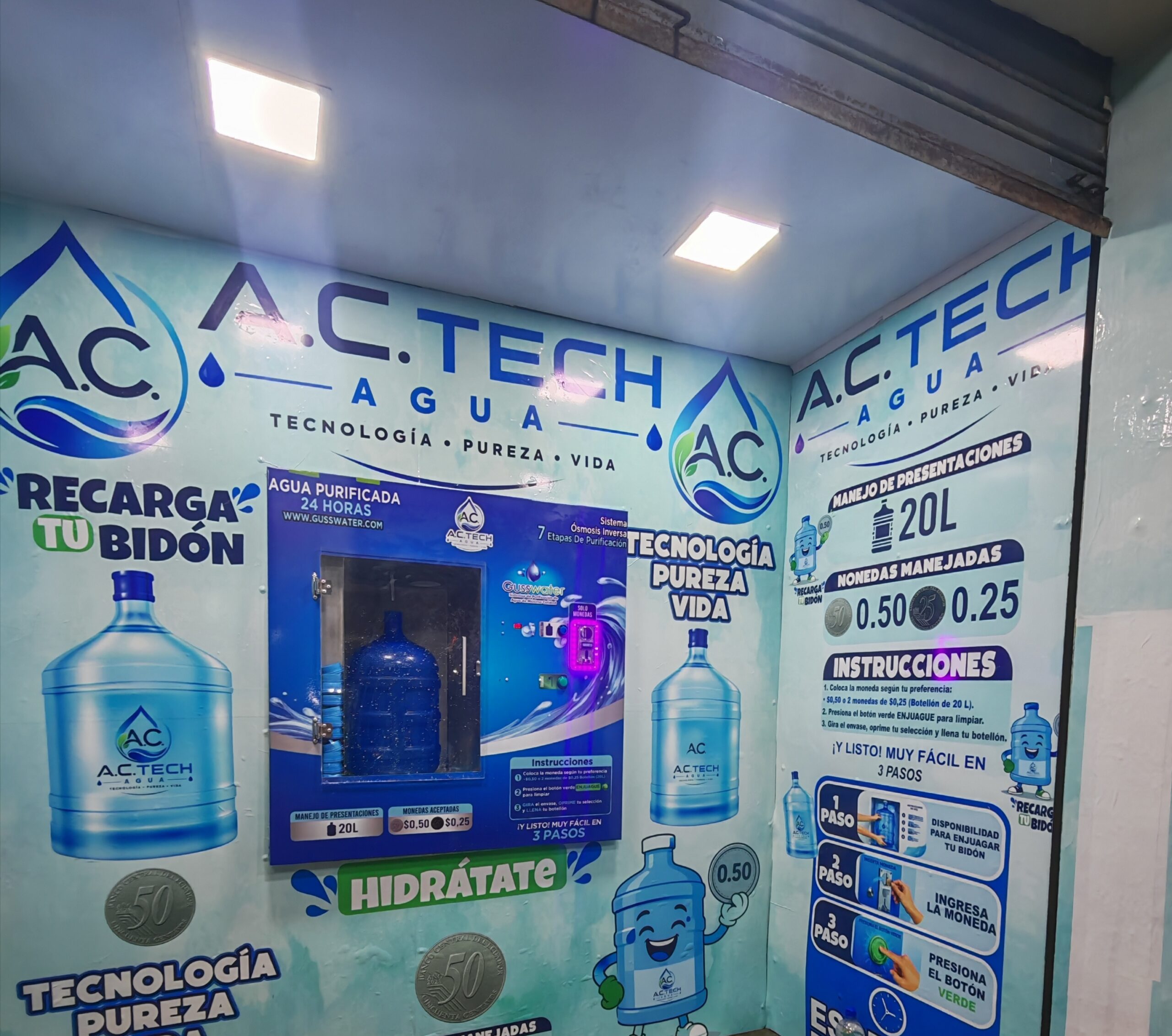 VENTANA DESPACHADORA AUTOMÁTICA 24 HORAS ÓSMOSIS INVERSA 300 BOTELLONES DÍA - Imagen 2